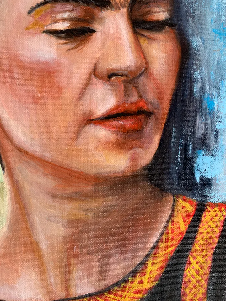 Oil Painting on Canvas 14x20 Inches – Frida Kahlo Portrait Art by MyFoxyArt