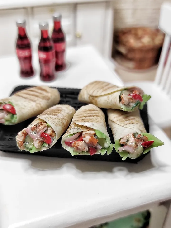 Fast food for dolls, shawarma, Realistic doner kebab, sandwich for dolls, mini food, food for dolls, small food