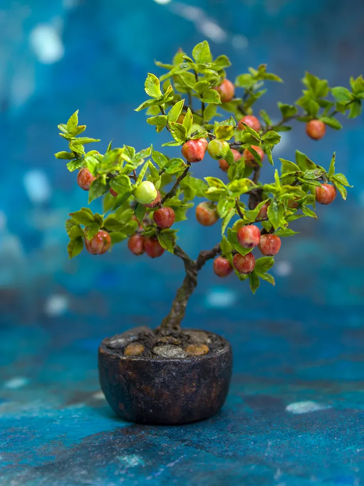 TUTORIAL Miniature apple tree with polymer and air dry clay