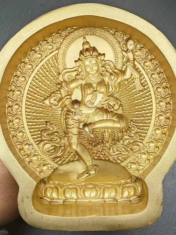 Machig Labdron / Machik Labdron Tsa Tsa Mold,Gandhanra Handmade Tibetan Buddha Statue Mould,12 × 12cm