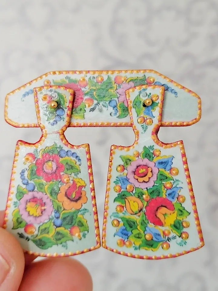 Puppet miniature. A set of boards for the doll's kitchen. 1:12. Handmade.