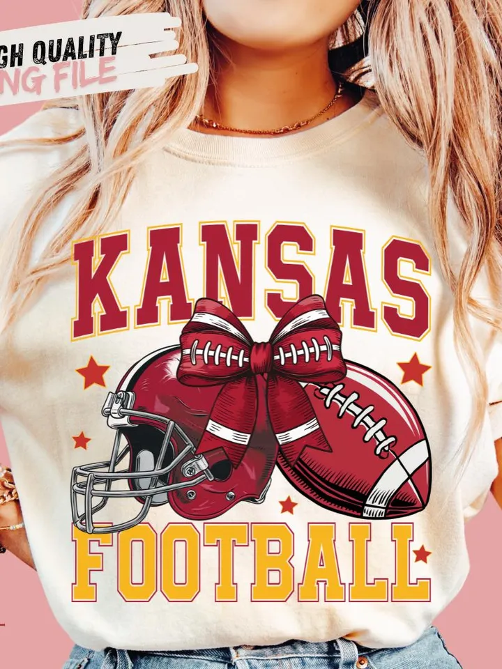 Football png, Coquette Football PNG, K City Football PNG, Football Team PNG, K City Football Sweatshirt, Football Digital Red Team Football