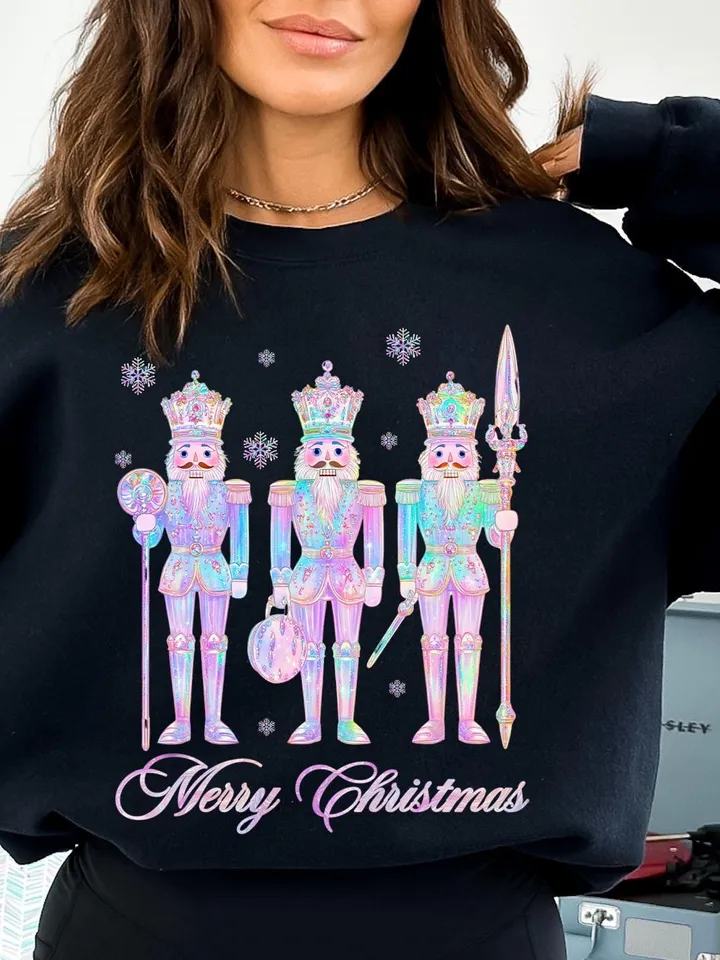 Iridescent Nutcracker Friends PNG, Pink Christmas PNG, Coquette png, Pink bow png, Pink Christmas PNG sublimation, Coquette Christmas png