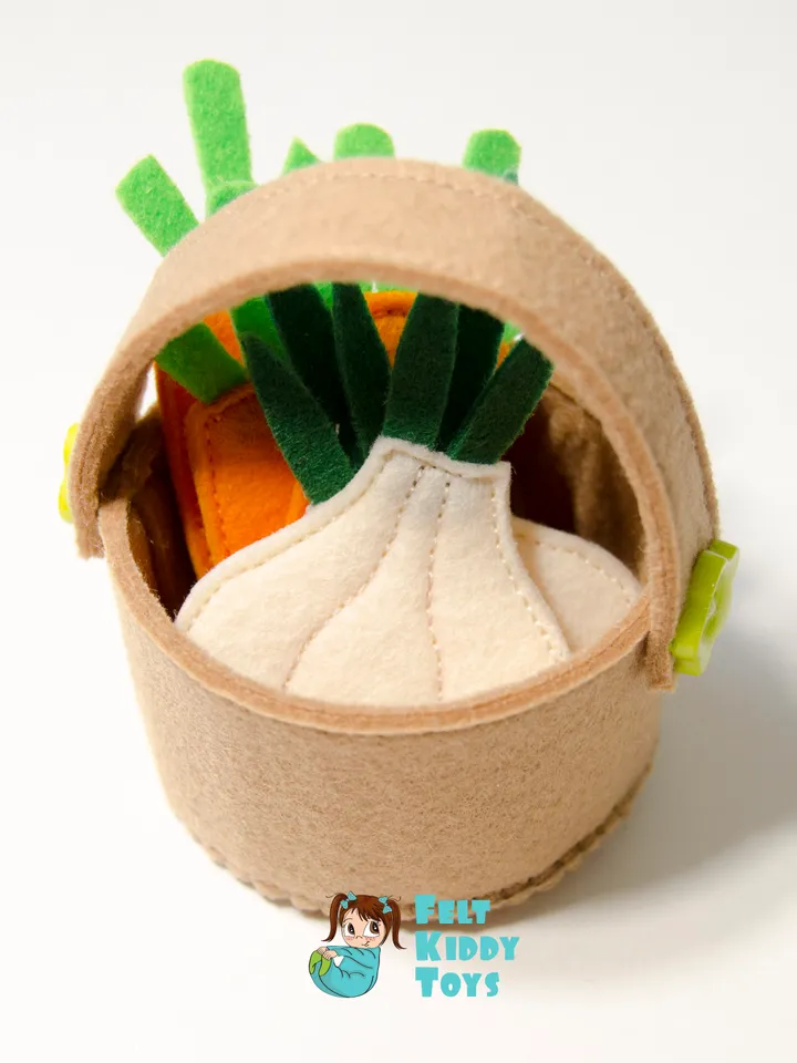 Felt vegetable garden, eco toy, Set 1