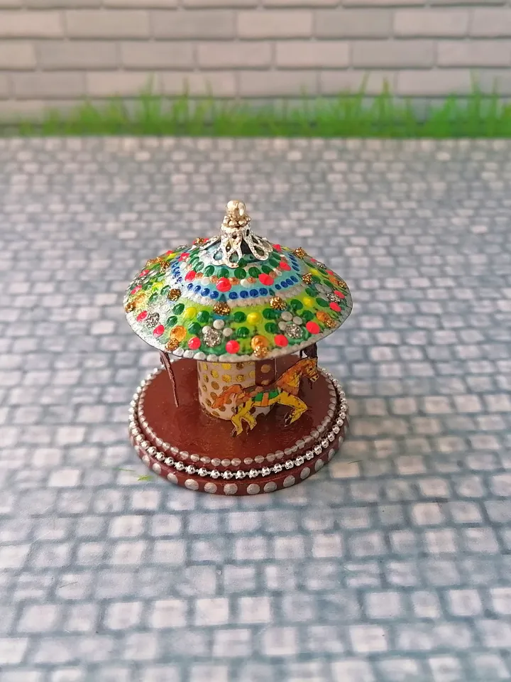 Dollhouse carousel for creating the interior of a dollhouse in scale 1:12. Dollhouse miniature. Handmade.
