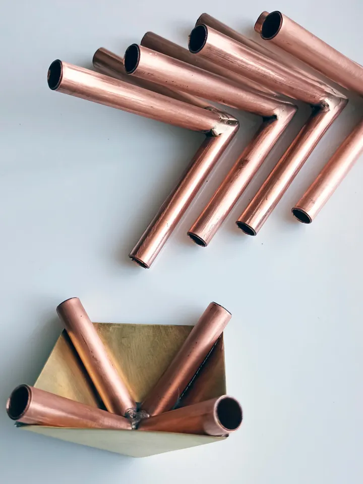 3/8 Inch outer diameter kit Gasu Copper Meditation copper Pyramid corner connector kit Only