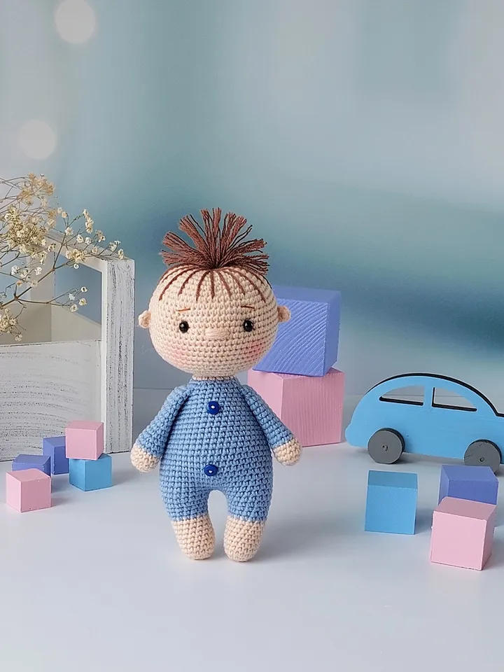 Crochet pattern of mini dolls in English. Crochet pattern doll. Tutorial crochet doll. Pattern baby doll. Pattern toys.