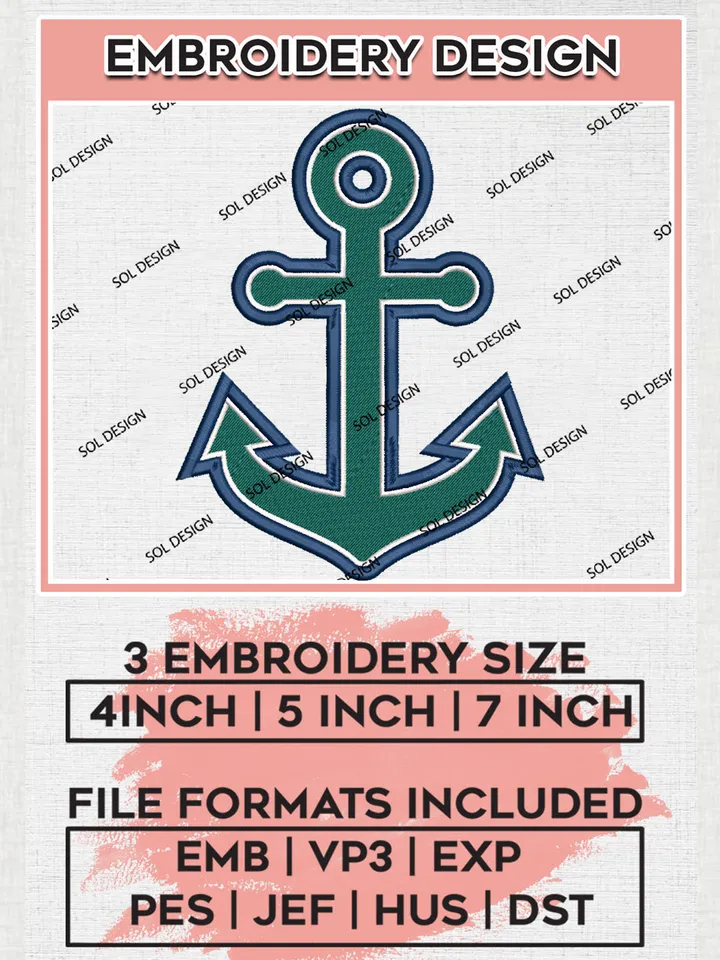 Mercyhurst Lakers Team Logo Embroidery Design Files, NCAA Mercyhurst Lakers Machine Embroidery, NCAA Teams, 3 sizes, NCAA Machine embroidery designs, Digital Download