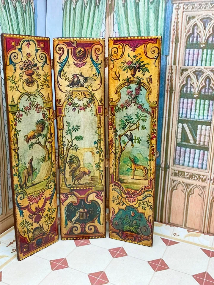 Screen for a dollhouse. 1:12. Doll furniture. Doll accessories.