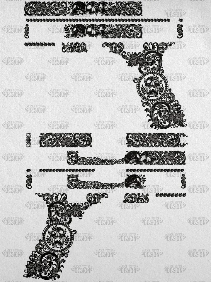 VECTOR DESIGN Glock 19 gen 5 Skulls and scrolls