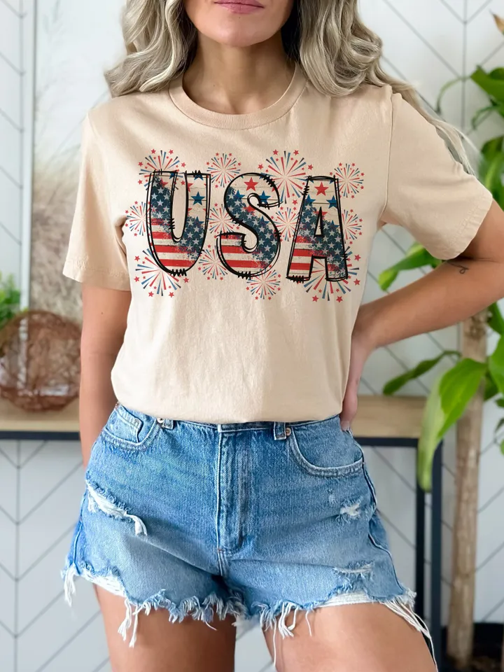 USA PNG Sublimation, Patriotic USA Shirt Design Png, American Png Sublimation,4th of July Png sublimation, Independence Day Fireworks png