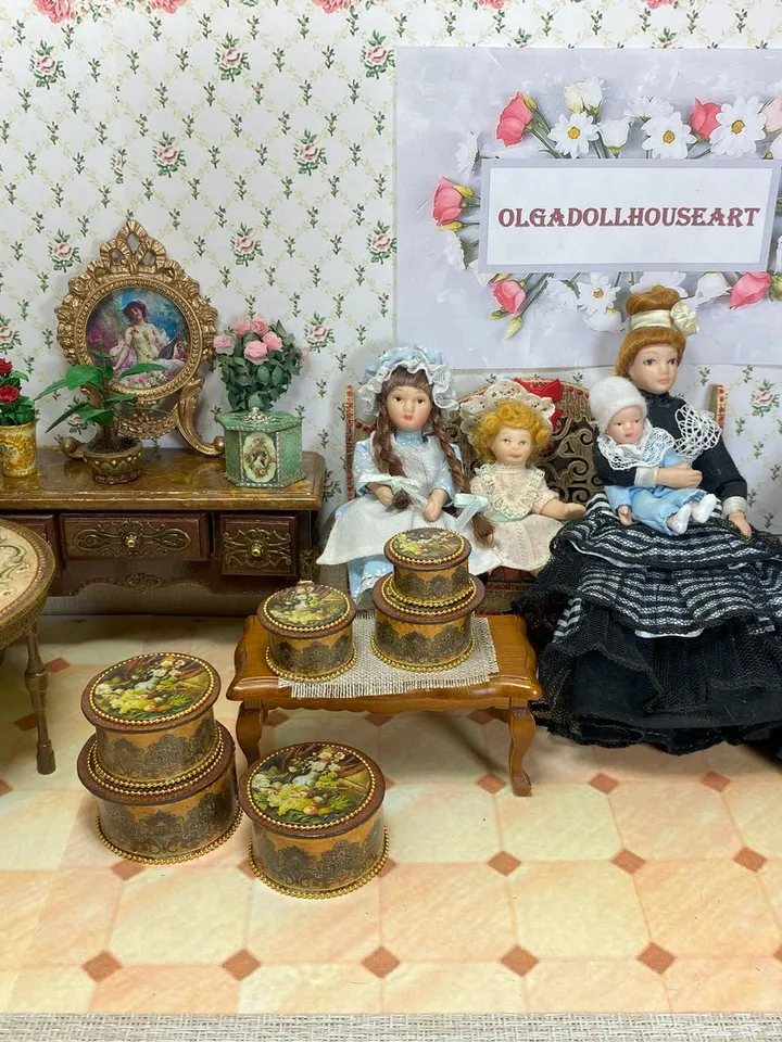 Tutorial. A set of boxes for a dollhouse. 1:12.1:6
