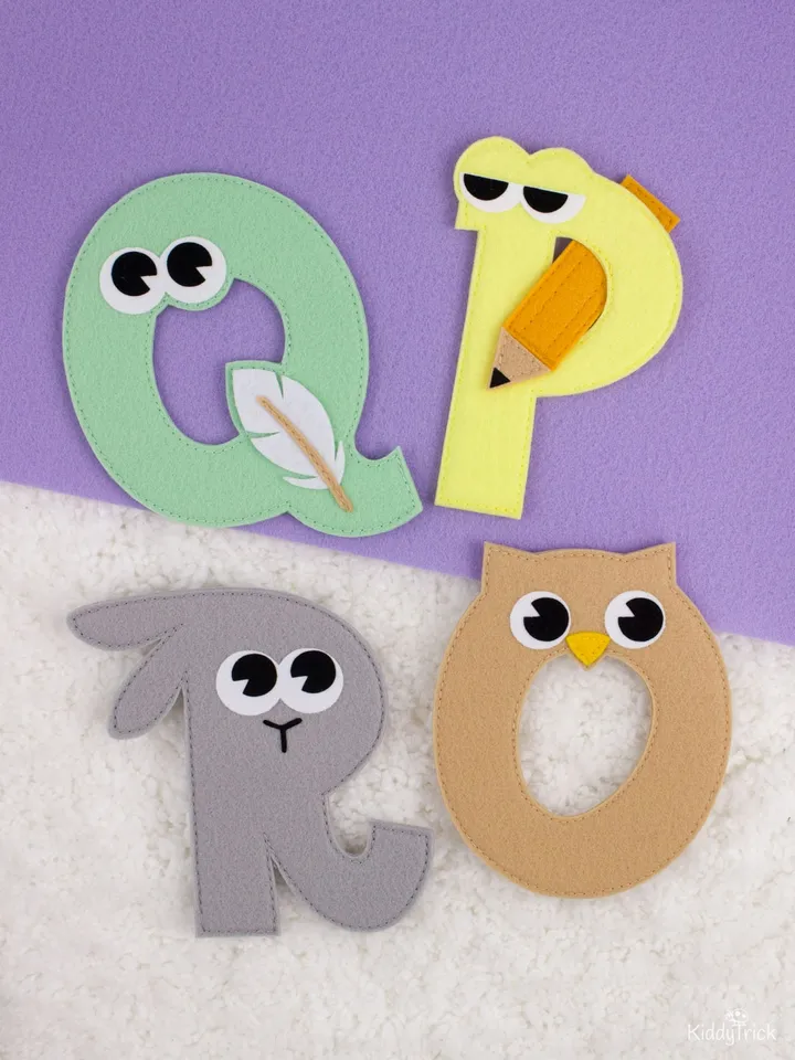 Felt English Alphabet with Eyes - Sewing Patterns