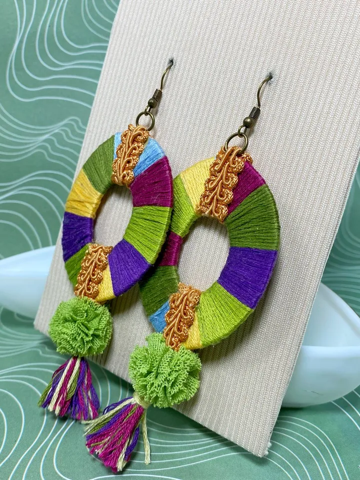 Handmade summer earrings.