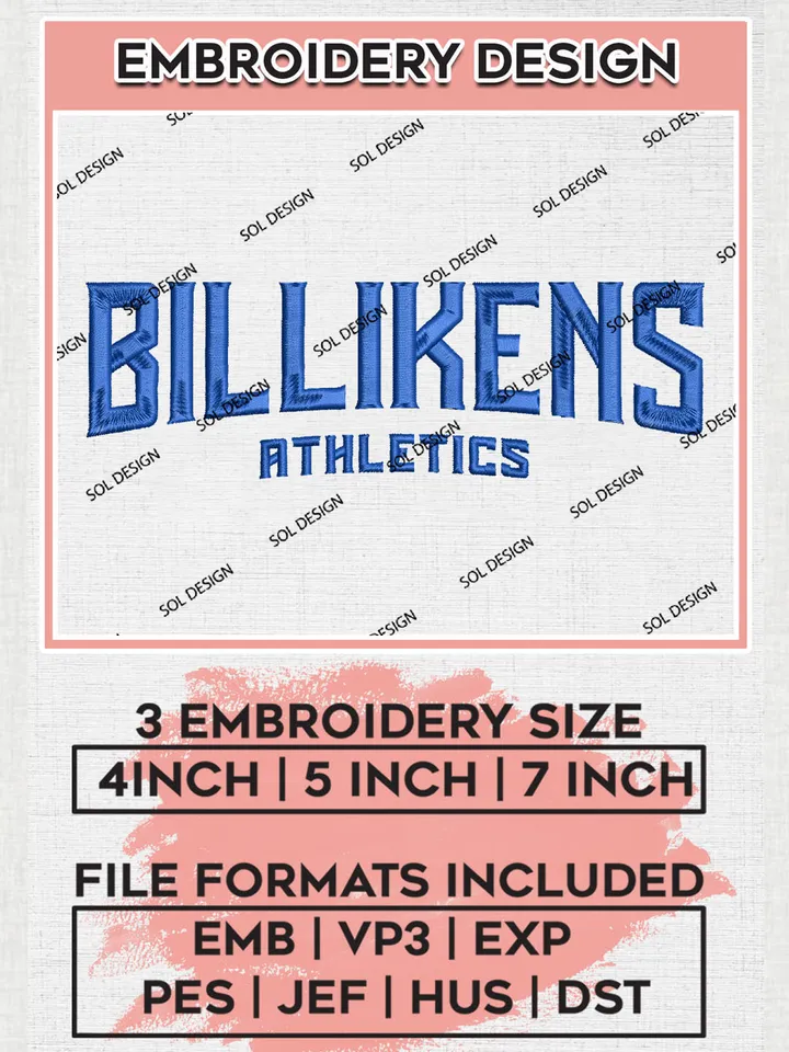 NCAA Billikens College Team Word Logo Embroidery Design Files, NCAA Saint Louis Billikens Machine Embroidery, NCAA Teams, 3 sizes, NCAA Machine embroidery designs, Digital Download