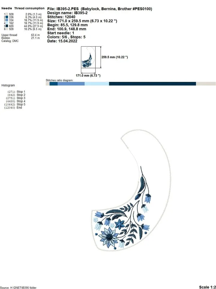 Collar, bow and hairpins in the hoop machine embroidery designs ITH digital embroidery pattern floral embroidery motif