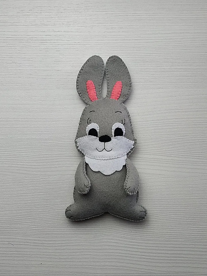 Bunny pattern, Felt pattern, Valentine pattern, Felt bunny pattern, Plush bunny toy sewing pattern, Valentines ornament, Valentines day gift