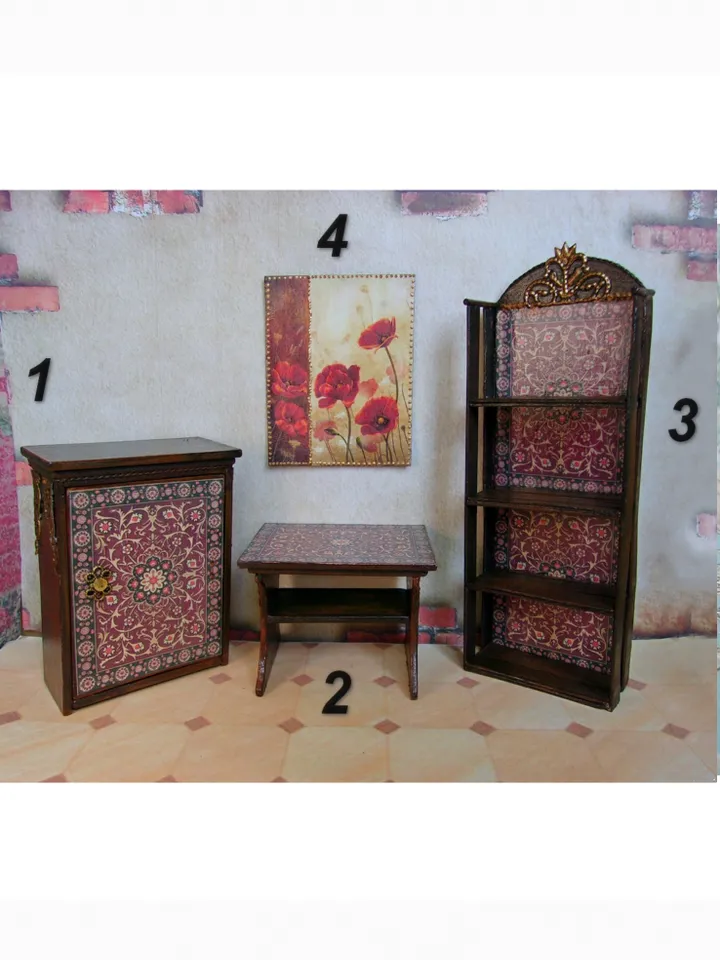 Dollhouse furniture set.1:12 scale.