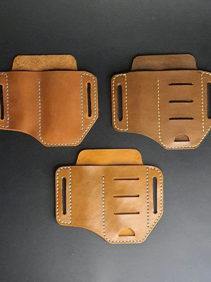 Leatherman, genuine Leather, EDC, Multi-Tool Carrier Sheath, Flashlight Holder, Knives Sheath Holster