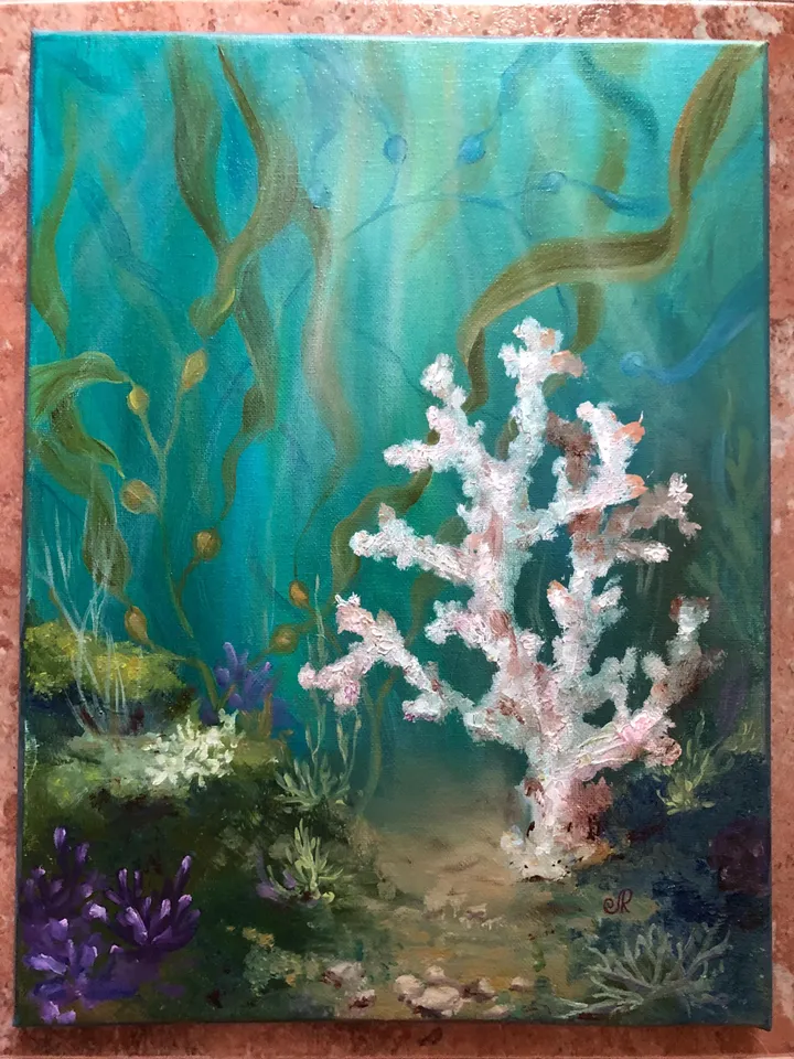 Coral Reef Painting Underwater Art Sea Life Original Painting Ocean Wall Art