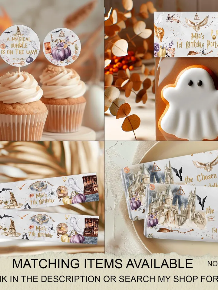 The Chosen One Birthday Party; Photo Banner Wizard Birthday Party; Magic School 1st Birthday; Editable Wizarding World PhotoProp Banner; a1