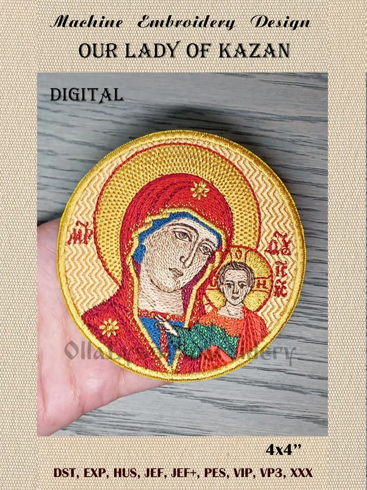 Our Lady of Kazan embroidery design