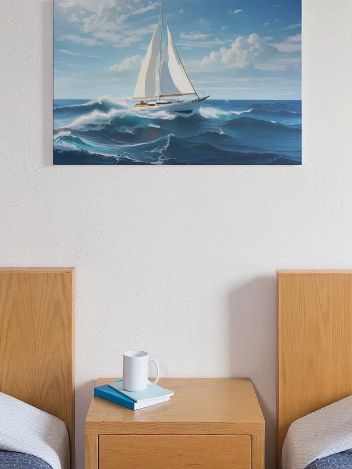 Sailboat wall art, Sailboat digital art, Sailboat poster