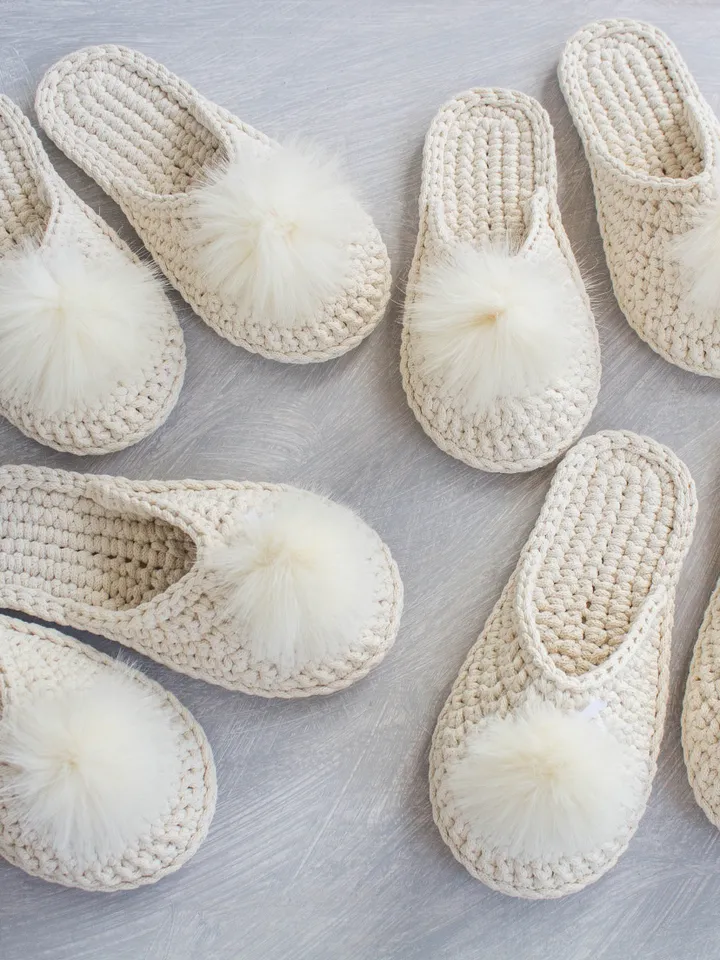 Bridesmaid slippers - Bride slippers - Bridal slippers