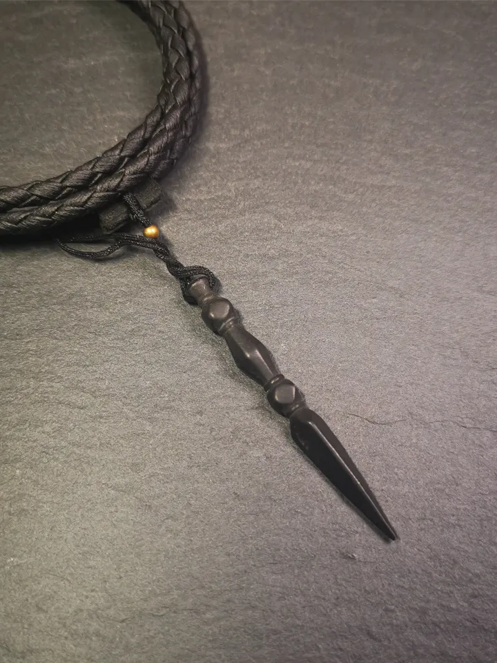 Gandhanra Handmade Tibetan Amulet ,Kila(Dorje Phurba) , Trantic Buddhism Ritual Implement Pendant,Made of Copper,Black type,2.2"