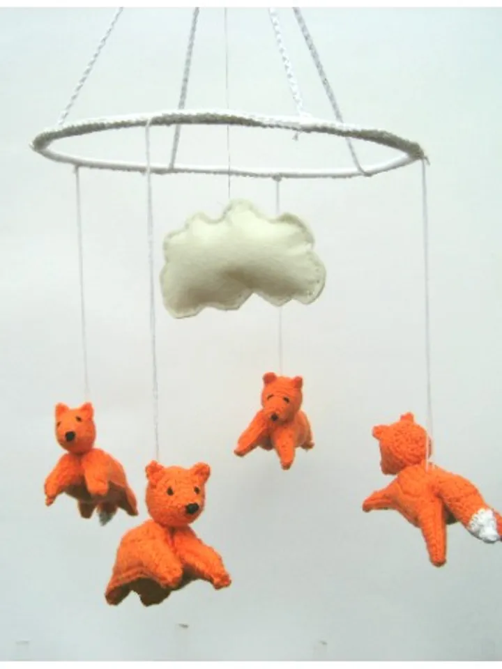 Foxes mobile, Baby mobile, animal mobile, ZOO mobile, forest mobile, Thebabemuse, forest mobile, forest nursery