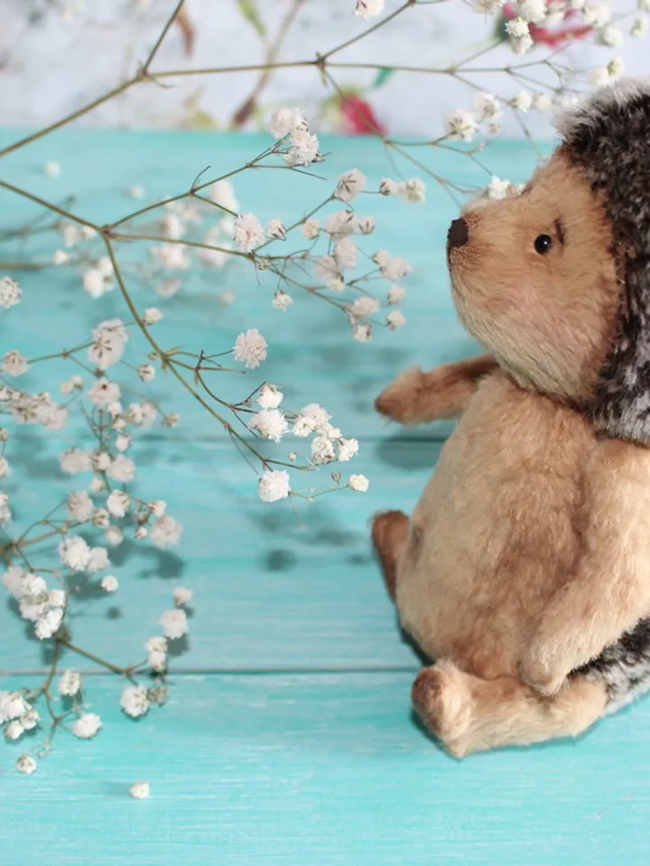 OOAK teddy toy – Stuffed Hedgehog toy – Collectible toy - birthday gift