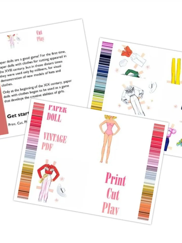 Paper Doll Barbie Digital Download PDF