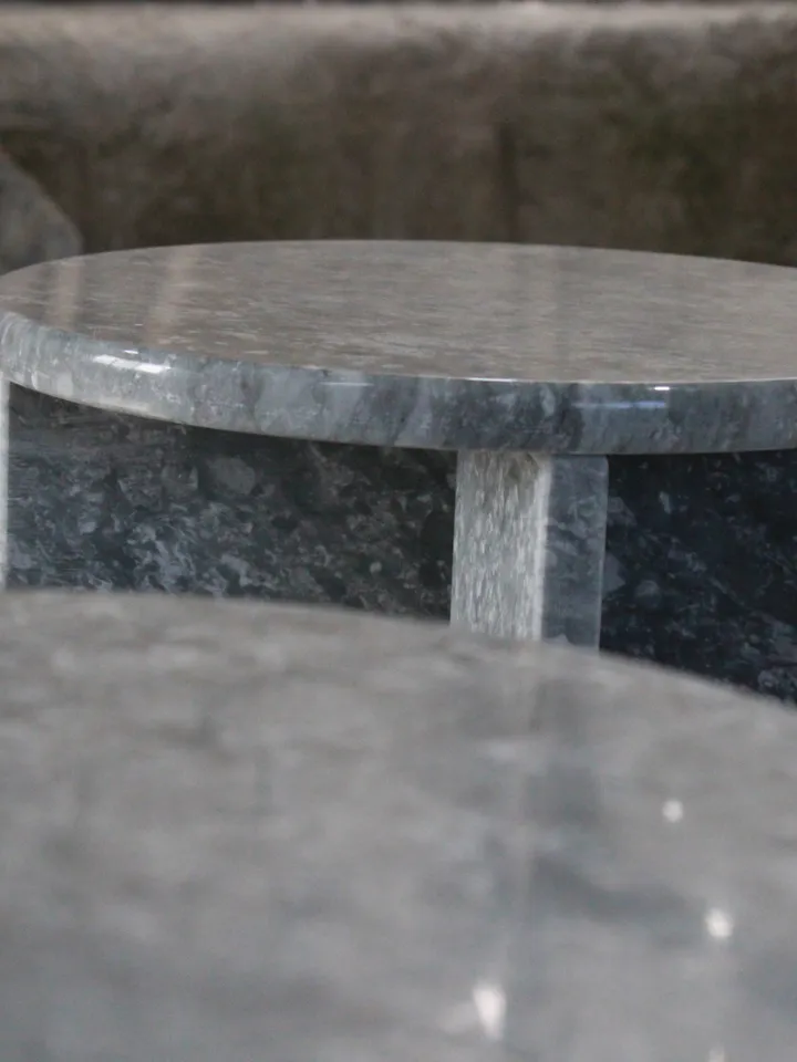 Silver marble side table mini model,nightstand, handmade free shipping, gray marble