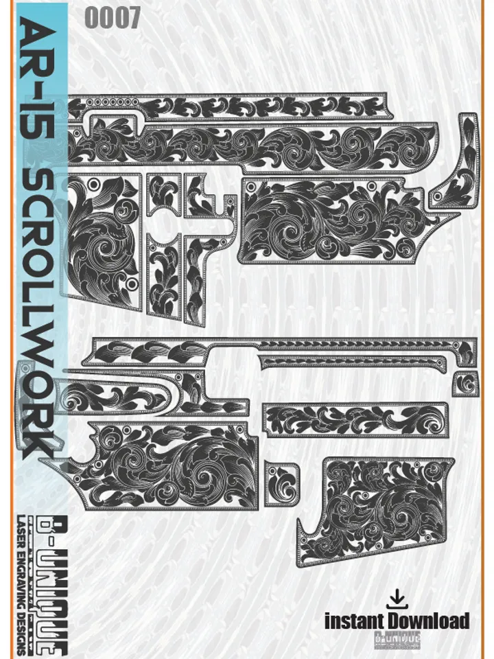 AR-15 Filigree Scrollwork