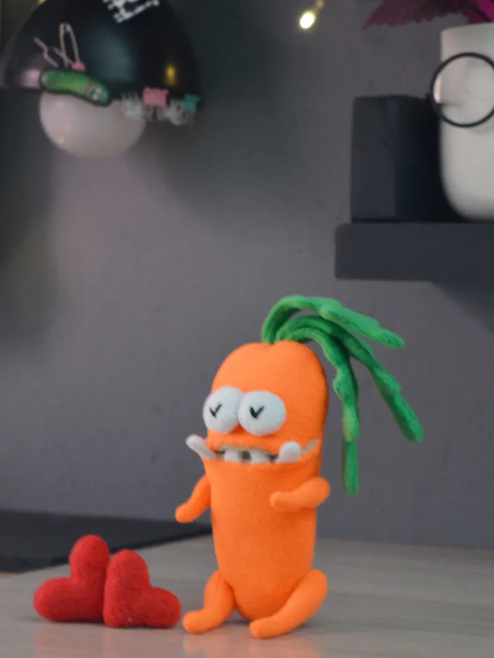 PDF Plush Carrot Pattern – Fleece Softie Toy with Pocket Mouth