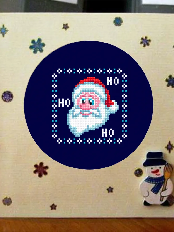 Santa Claus cross stitch pattern download PDF Tiny christmas pattern digital PDF Quick cross stitch chart Christmas decor Winter holiday #N3