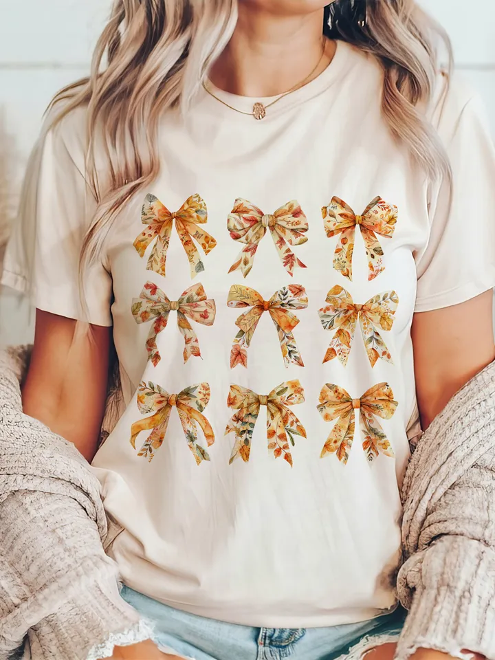 Retro Fall Pumpkin Bow Png, Fall Coquette Bow PNG, Fall Shirt Png, Autumn Pumpkin Png, Autumn Sublimation Design Fall PNG Fall Autumn Shirt