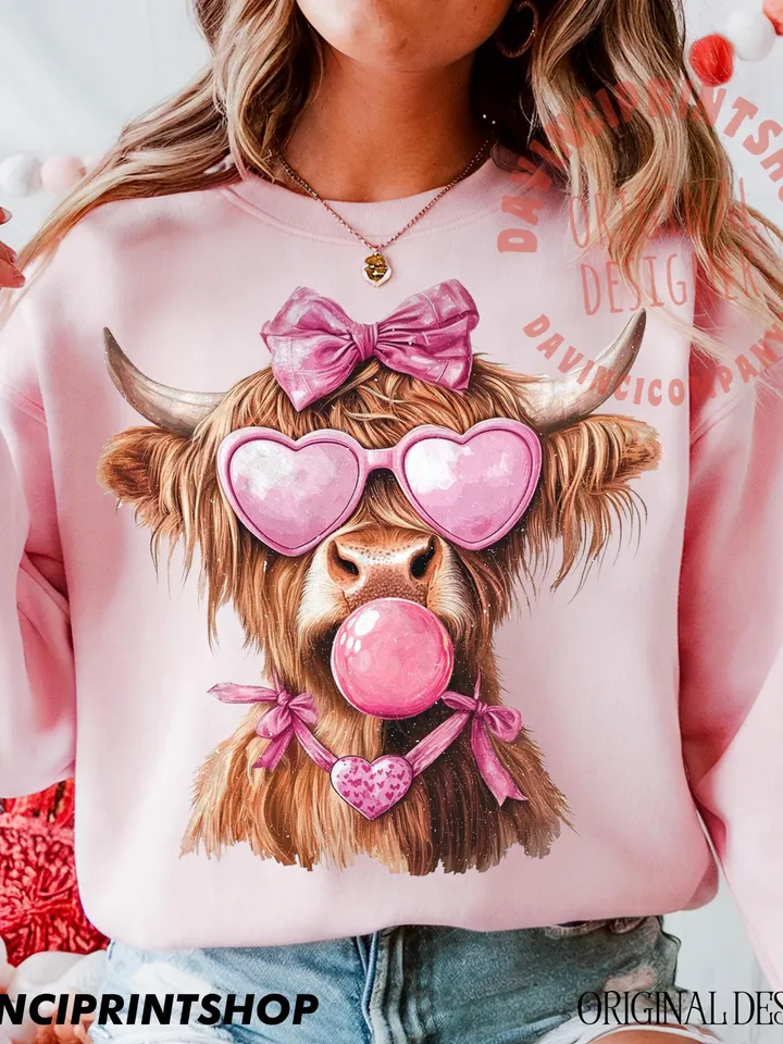 Valentines Highland Cow Png, Valentines Coquette, Valentines Png, Valentines Day Png Design, Love Png, Western Valentine, Pink Valentine png