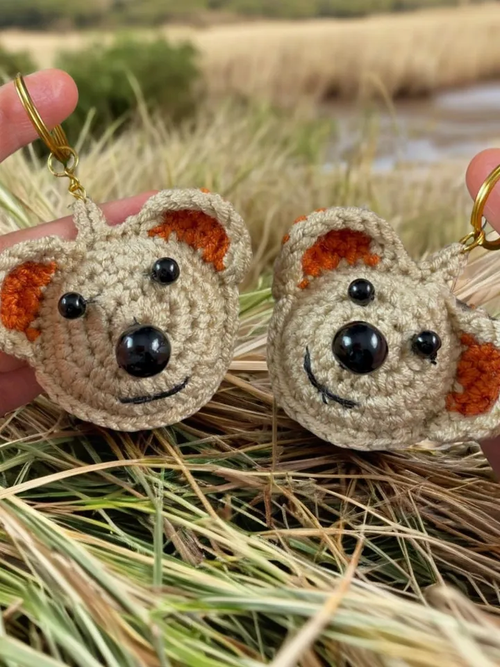 Mini Amigurumi Teddy Bear Keychain Pattern | Small Crochet Teddy Bear PDF | Cute Crochet Animal Gift for Kids