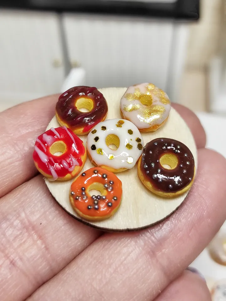Donut, food scale 1 12, dessert for dolls, doll house, dessert, mini food, miniature food, food for dolls, mini food