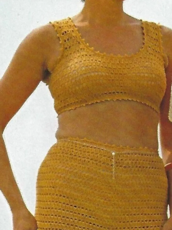 Summer suit crochet pattern, pants crochet, top crochet, trousers pdf