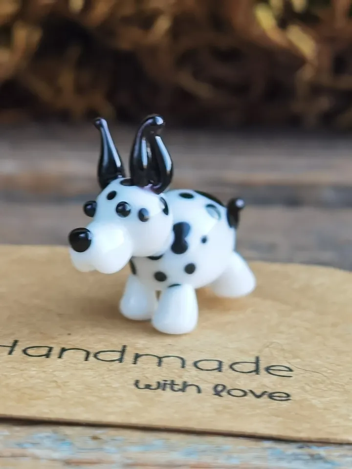 Miniature Great Dane figurine GLASS FIGURINES Great Dane GIFTs Great Dane ornament Custom pet portrait Glass Great Dane decor Dollhouse