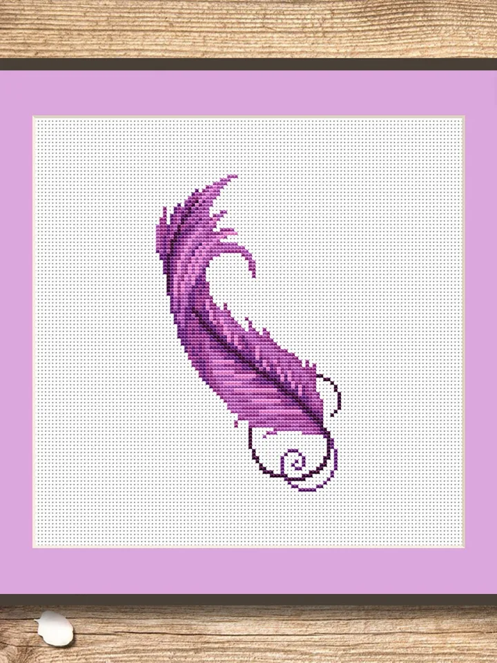 The Feather Cross Stitch Pattern, Feather Cross Stitch Pattern, Folklore Cross Stitch Pattern, Boho Feather Patterns #oth007