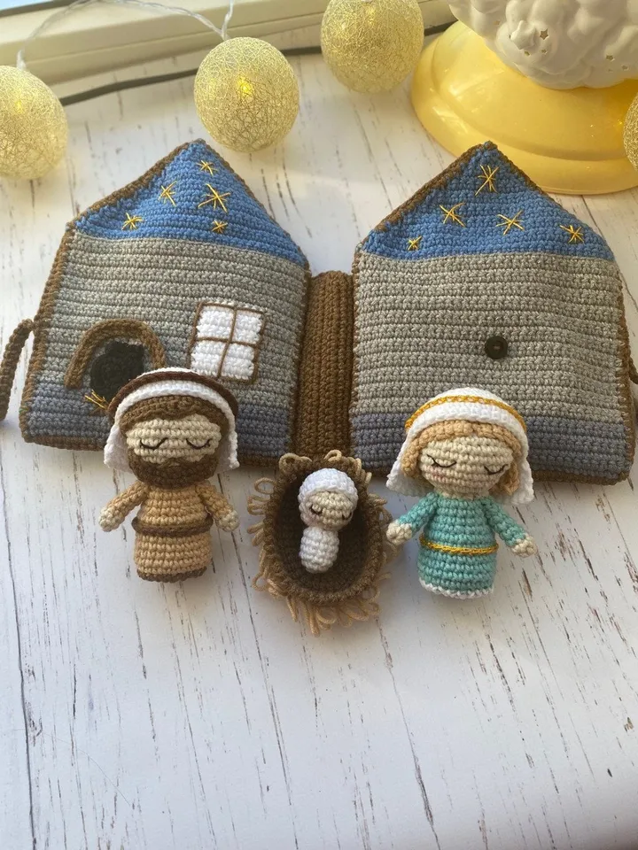 PDF Crochet Pattern Nativity Book, Christmas Crochet Pattern, Doll Crochet, Amigurumi Crochet Ornament, Christmas Nativity, Christmas Decor