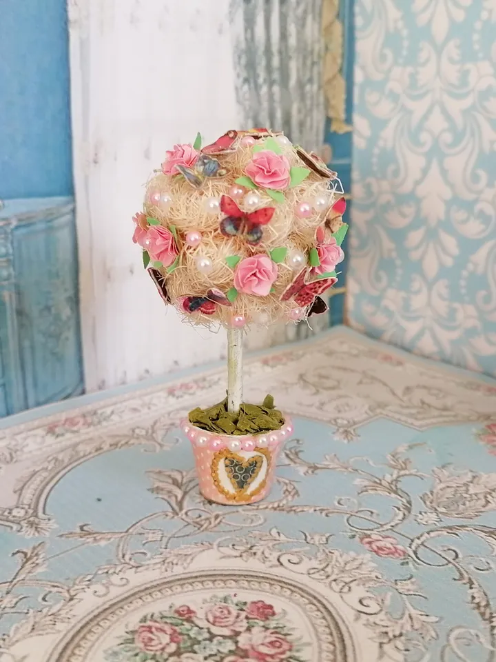 Ekibana for a doll house. puppet miniature. 1:12. Plants for keaukla. Flowers for a doll.