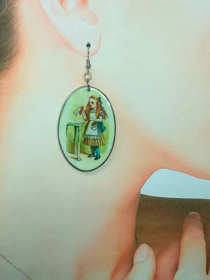 Handmade earrings. UV resin. Individual design.