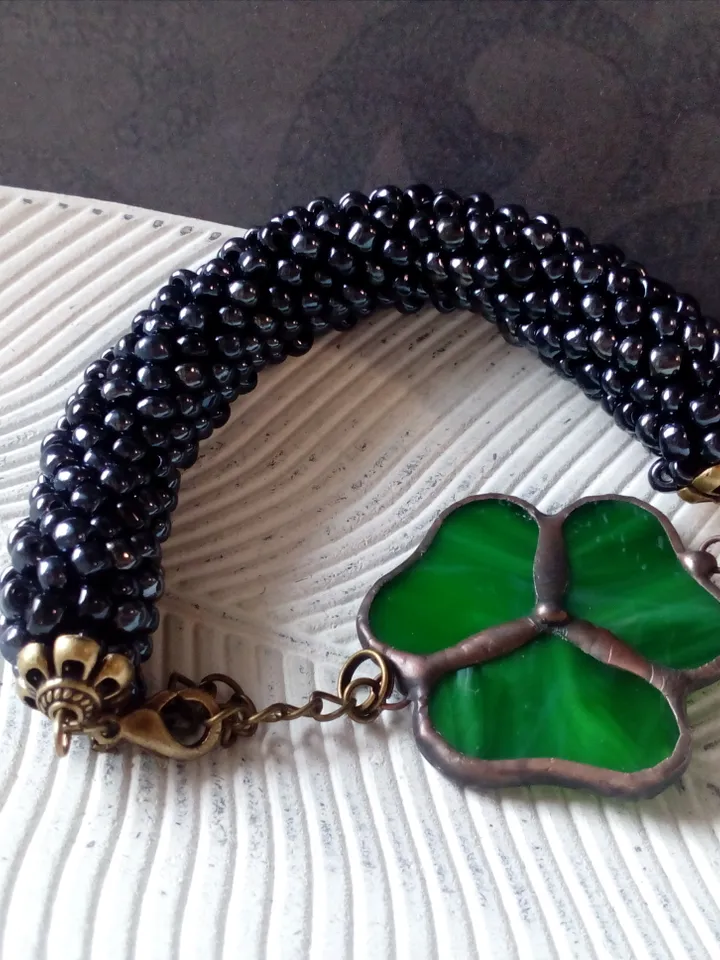 Shamrock bracelet, st patricksday, Clover leaf, trefoil, St Patricks clover, 3 leaf clover, Irish bracelet, st patrick