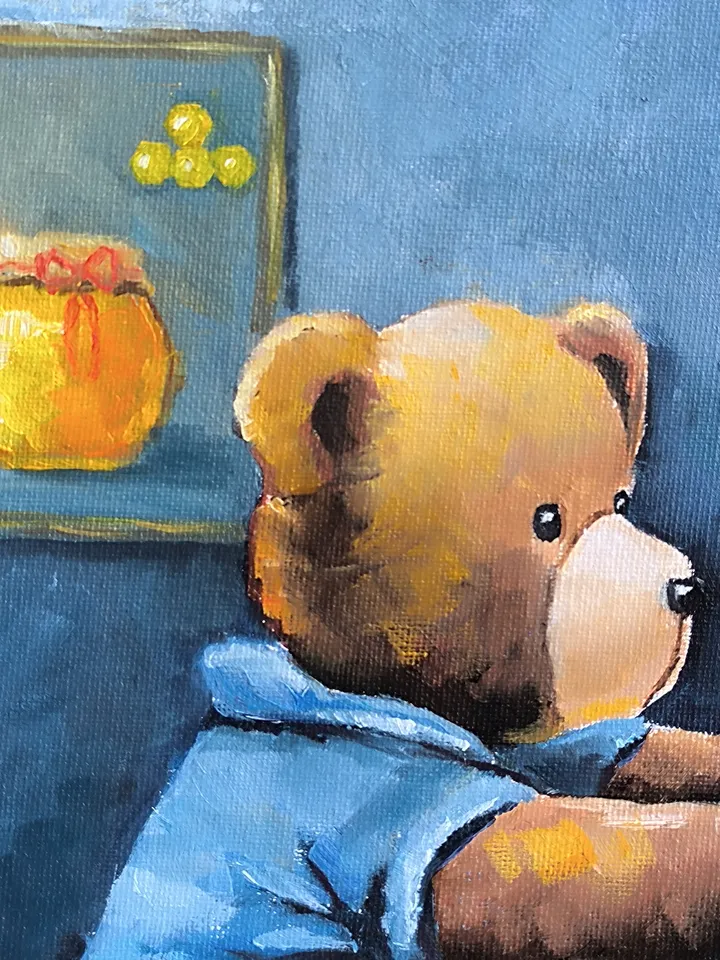 Bear artist oil painting, Bear painting, Kind painting