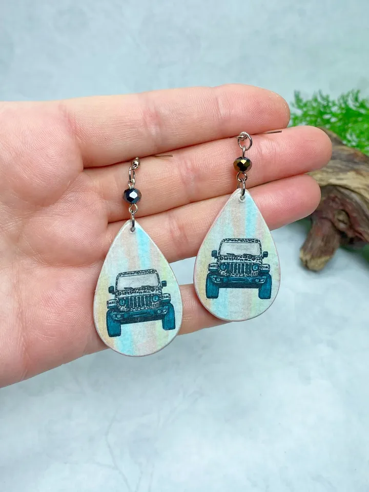 Creative handmade earrings. Bijouterie. Individual design.