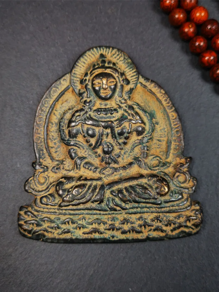 Gandhanra Handmade Tibetan Buddhist Statue,Amitayus Statue, Buddha Of Infinite Life,40 Years Old